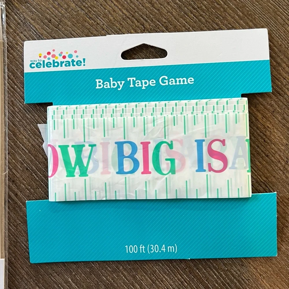 Oh Baby Cake Topper and Bingo Game Set - Gold